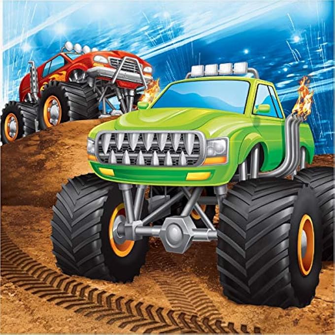 MONSTER TRUCK RALLY LUNCHEON NAPKINS 16CT